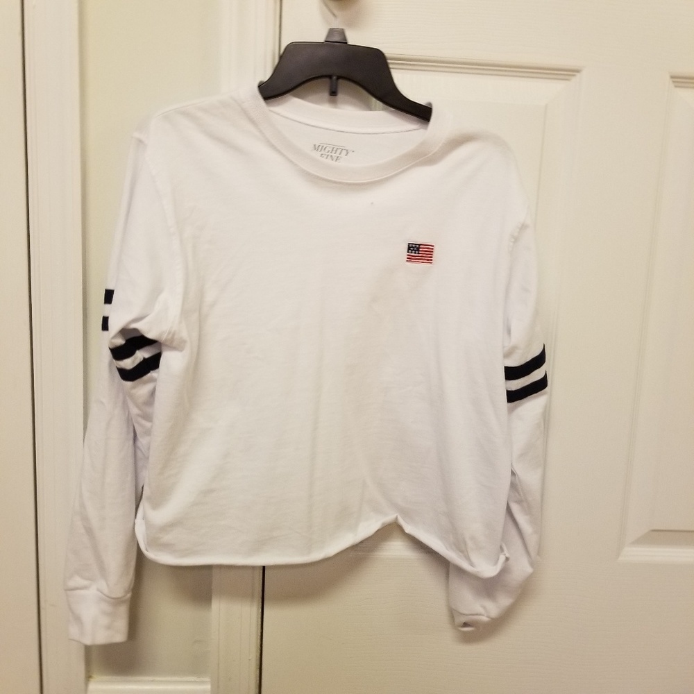 Cropped Crewneck Long Sleeve